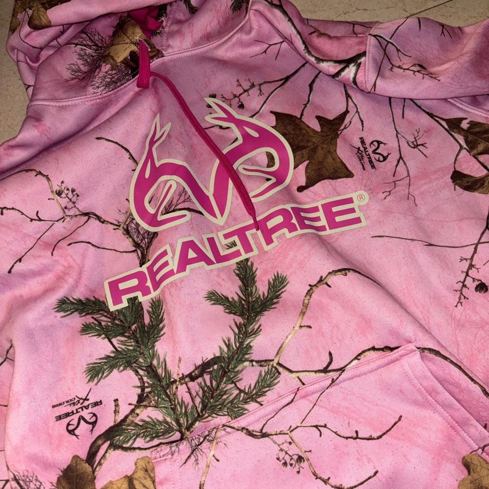 Realtree Pink Camouflage Kids Hoodie